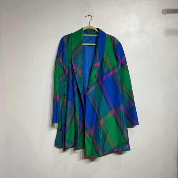 Green Plaid 2-Piece Vintage Suit Sz XXL - Picture 2 of 14